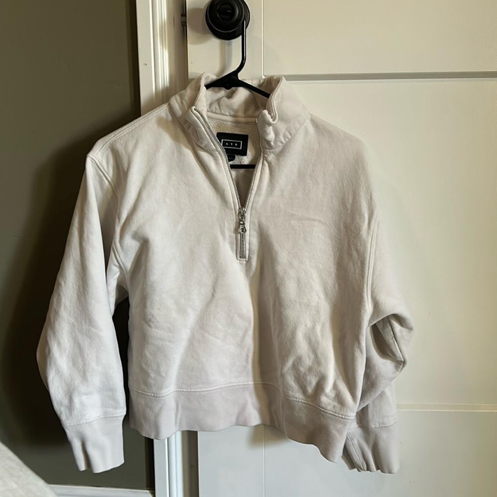 Crop zip up sweatshirt